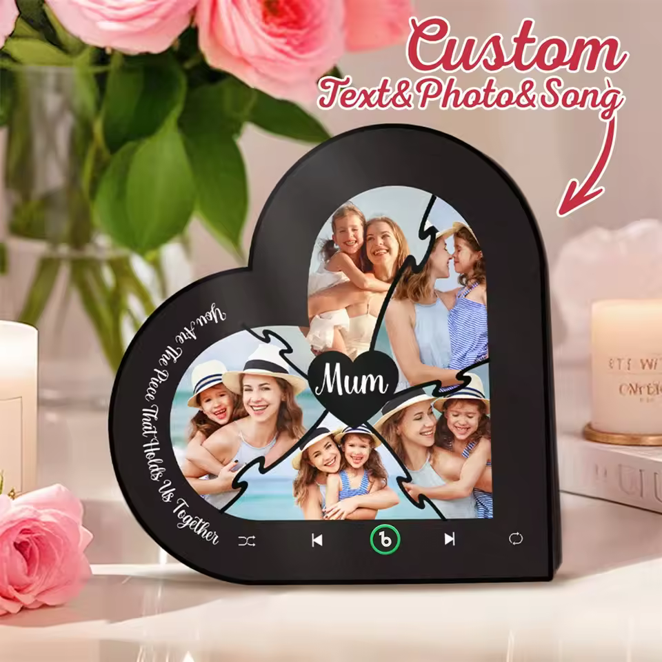 Customized Heart Shaped Music Fridge Magnets 4.0 - Personalized Christmas Gift for Couples - Image 3