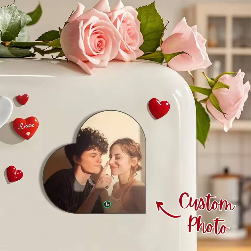 Customized Heart Shaped Music Fridge Magnets 4.0 - Personalized Christmas Gift for Couples